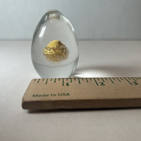 Venini Murano Tapio Wirkkala Gold Yolk Egg Art Glass Sculpture Italy 1968 - Picture 9 of 9